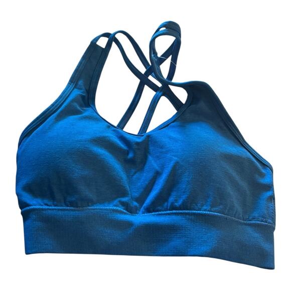 CRZ Yoga Sparkle Blue Sports Yoga Bra Size XXS NWT - Picture 1 of 2